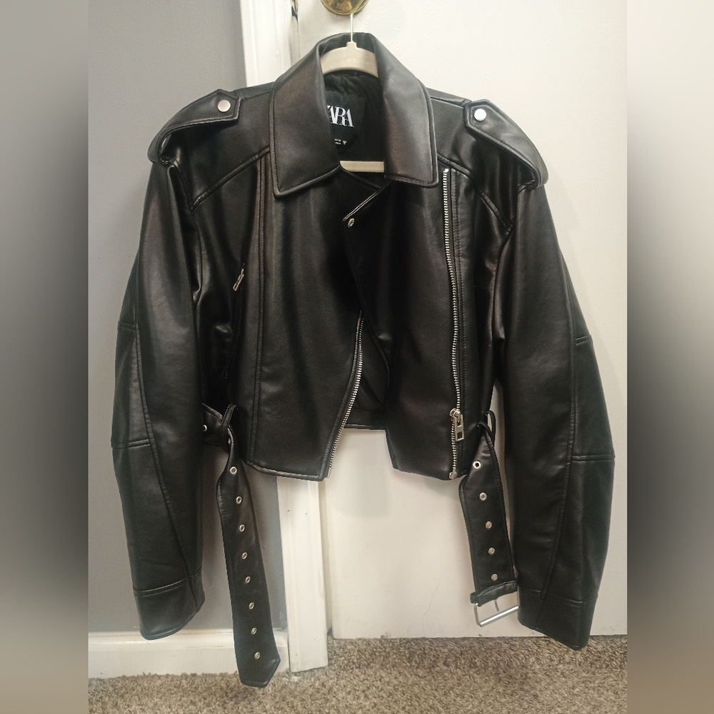 Zara Black Leather Jacket
